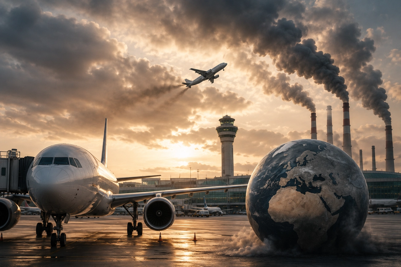 Üç dev havalimanı, Paris’ten 3 kat fazla CO₂ saldı