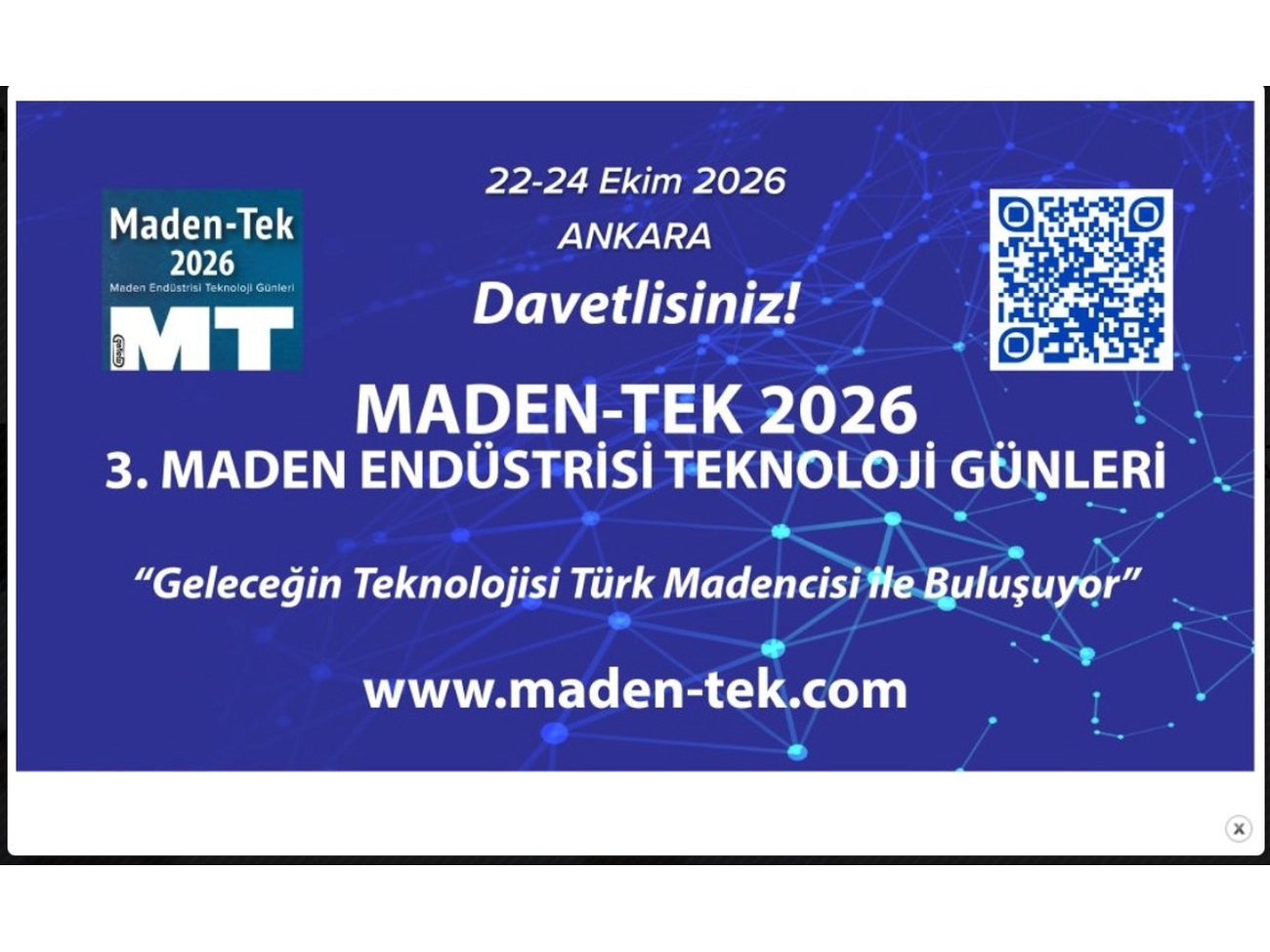 Maden-Tek 2026 – 3. Maden Endüstrisi Teknoloji Günleri