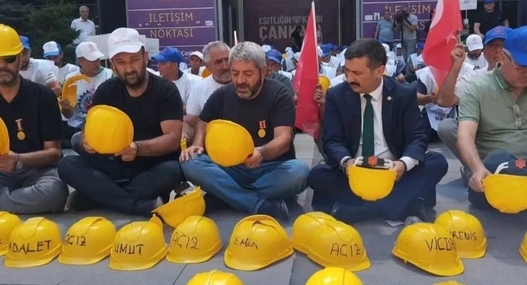 Doruk Madencilik işçileri Ankara’da eylemde: “Haklarımızı alana kadar buradayız”