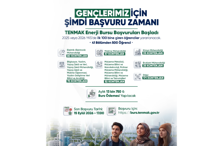 Enerji Bakanlığından öğrencilere 13 bin 750 TL burs