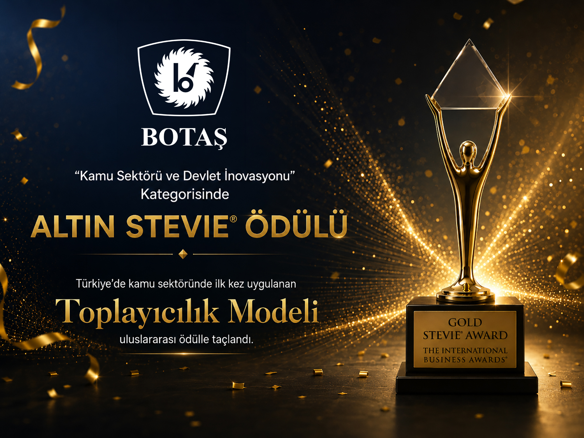 BOTAŞ’ın atık ısı projesine Altın Stevie Ödülü