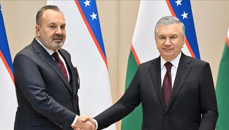 Mirziyoyev, Aksa Enerji Başkanı Kazancı ile Görüştü