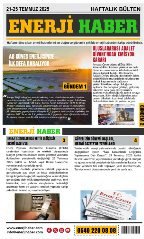 21temmuz -25 temmuz Bülten