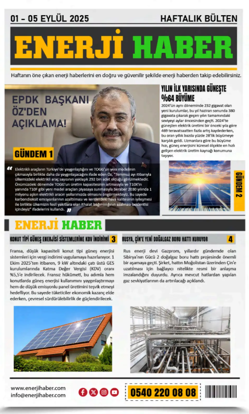 01 eylül -05 eylül Bülten