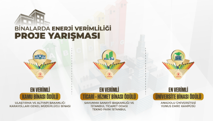Enerjiyi verimli kullanan binalar ödüllendirildi